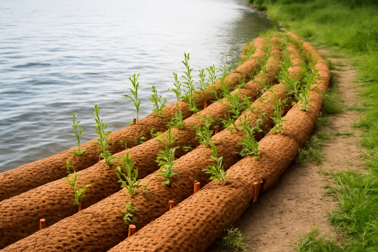 Stopping Shoreline Erosion Without Heavy Equipment