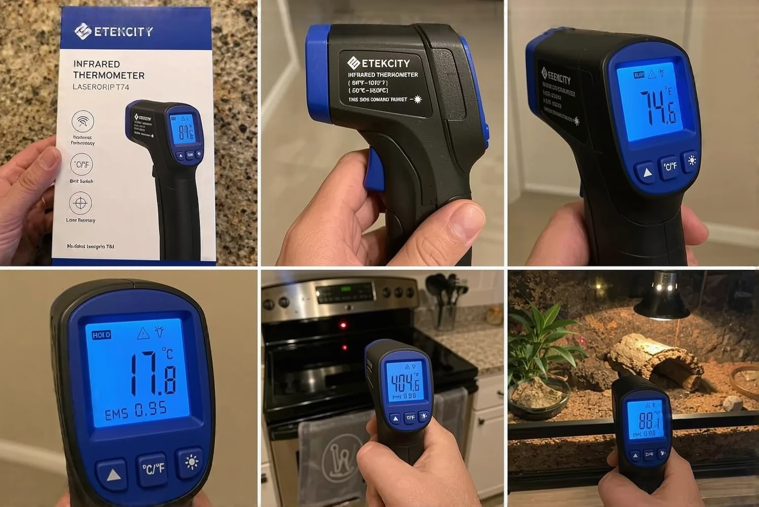 Customer photo of deck surface temperature comparison showing heat damage on bare feet