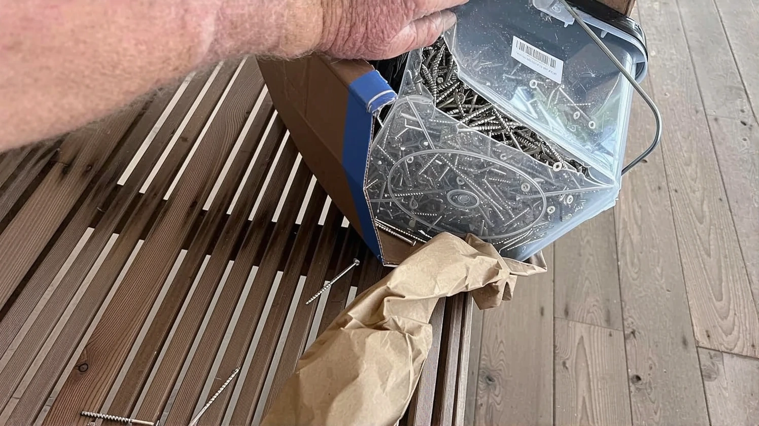 Customer photo of corroded and rusted fasteners after saltwater dock exposure