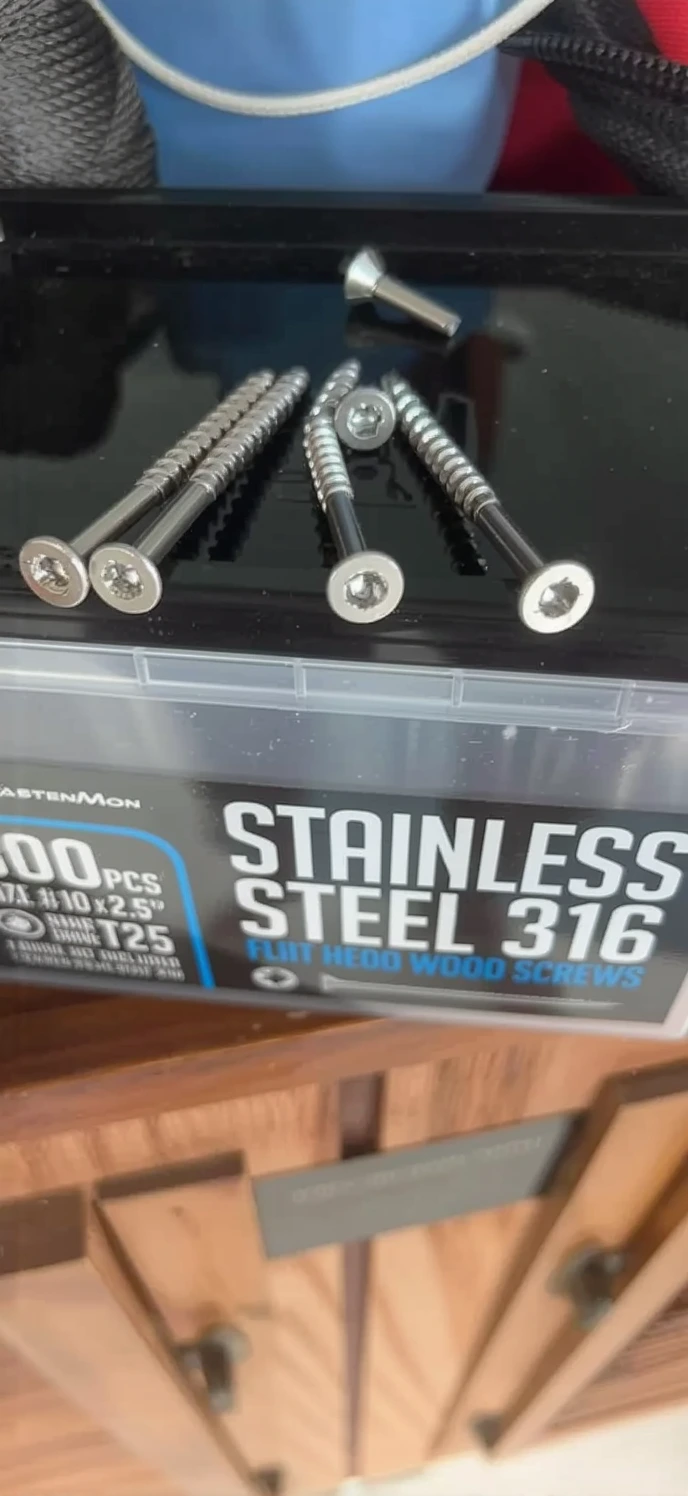 Customer photo of corroded and rusted fasteners after saltwater dock exposure