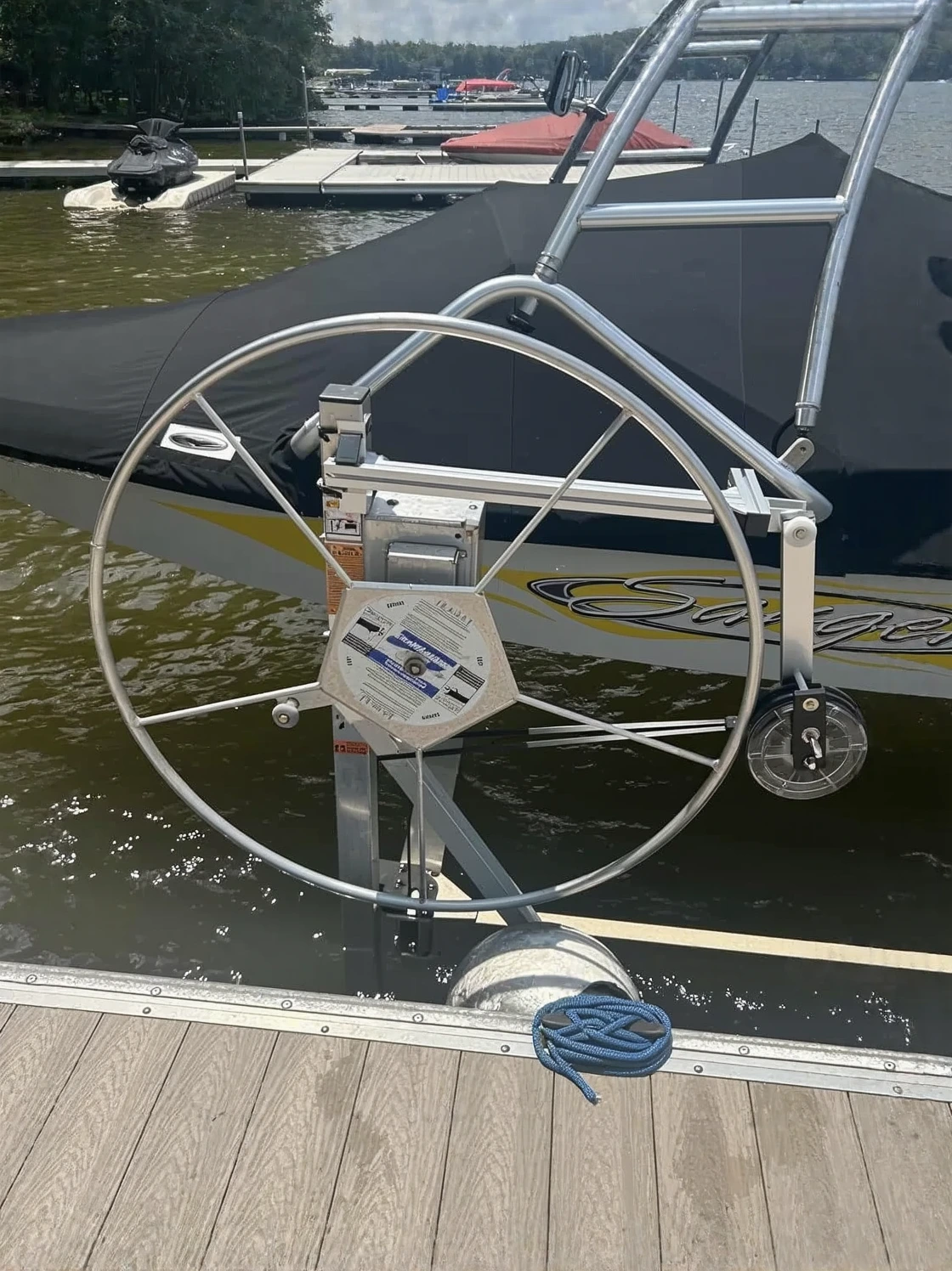 Customer review photo for Cantilever vs Vertical Boat Lifts: Picking by Boat Weight