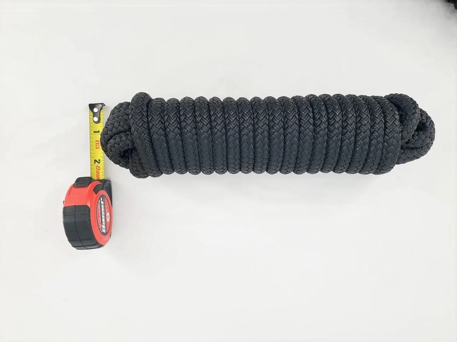 Customer photo of nylon dock line coiled and ready for use at boat slip